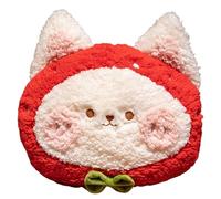 HDBHSBE Hand Muff 13x11 Pouces Chaude et Doux Mignonne de Fraises de Chat à la Main chauffante avec Fermeture éclair et Trou d'hiver pour Femmes Adultes Enfants extérieurs intérieurs
