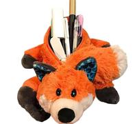 HDBHSBE Kawaii Crayon Pochette de 7, 9 Pouces de capacité Mignon Crayon à Renard, Casse Moelleux en Peluche avec Fermeture éclair, Animal Dessin animé pour Les Fournitures Bureau Scolaire Bien ca