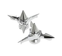 HDBUBALUS 1 Paire de Capuchons d'essieu Avant chromés pour Harley Touring Street Glide Dyna Sportster XL883 XL1200 V Rod