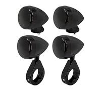 HDBUBALUS 4Pcs Avant Arrière Moto LED Clignotants Lumière 41mm Fit fourche Pince Indicateur Clignotant Fit pour Harley Sportster Dyna Bobber Yamaha Suzuki Kawasaki Tout Noir
