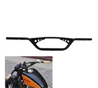 HDBUBALUS Guidon plat universel noir 25 mm pour Harley Sportster Softail Yamaha Honda