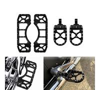 HDBUBALUS Lot de 2 paires de repose-pieds CNC pour moto Harley Touring Road Glide Softail FLST Dyna FLD