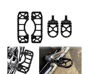 HDBUBALUS Lot de 2 paires de repose-pieds CNC pour moto Harley Touring Road Glide Softail FLST Dyna FLD