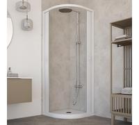 HDcasa Cabine de douche pliante semi-circulaire Roxana, ouverture centrale réversible, gain place, en PVC, fabriquée Italie, 80 x cm