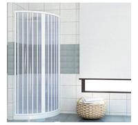 HDcasa Cabine de douche pliante semi-circulaire Roxana, ouverture centrale réversible, gain place, en PVC, fabriquée Italie, 90 x cm