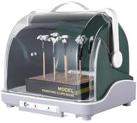 HDCCDM Airbrush Spray Booth Kit, Hobby Model Painting Dryer Booth, 120W Electric Airbrush Drybooth with Cool Air Mode, Water Filter Box and Transparent Dust Cover, for Painting Model Craft Hobby DIY