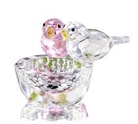 HDCRYSTALGIFTS Figurine d'oiseau en cristal de 8,4 cm à collectionner - Figurines d'animaux en verre - Décoration d'intérieur - Presse-papier de Noël pour femme