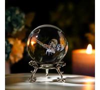HDCRYSTALGIFTS Presse-papier en cristal laser 3D en forme de papillon - Figurines décoratives - Cadeau (60 mm)