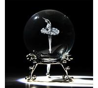 HDCRYSTALGIFTS Presse-papier en forme de ballerine 3D gravée au laser - Décoration d'intérieur (60 mm)