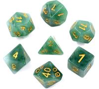 HDdais Polyhedral Dice Sets RGP Game Dice for Dungeons and Dragons Pathfinder DND RPG MTG Table Gaming Dice (Green Jade)
