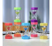 HDDH Sablier Enfants Minuteur Horloges de sablier à Code Couleur Aide pédagogique visuelle en Classe Sablier Créatif pour décoration de Cuisine ou pour l'enseignement 1,3,5,10,15,30,45,60 Minutes