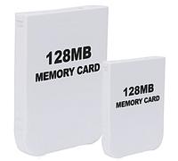 HDE 128 MB (2048 Blocs) Carte mémoire Blanc pour Nintendo Gamecube ou Wii Consoles 2 Pack Blanc