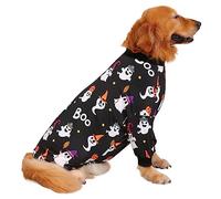 HDE Pyjama une pièce pour chien - Combinaison pyjama légère pour chiens de taille M-3XL - Fantômes mignons - Taille XL