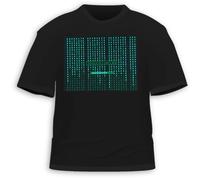 HDE T-Shirt avec éclairage LED activé en fonction des sons Matrix L Vert/noir