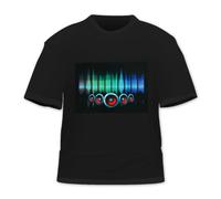 Hde T-Shirt avec éclairage LED activé en fonction des sons - multicolore - Large