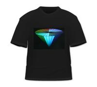 Hde T-Shirt avec éclairage LED activé en fonction des sons - multicolore - Large