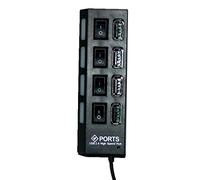HDEO - F9Q USB 4 Ports Haute Vitesse Adaptateur Bande Splitter Hub USB avec interrupteurs séparés
