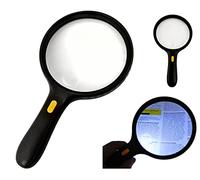 Hdeo - Loupe de Lecture eclairage 3 x LED pour Seniors 5 Niveaux Poids léger format XL