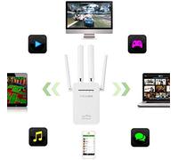 Hdeo - Routeur-Répéteur WiFi jusqu'à 300 Mbps 2,4 GHz WiFi Extenseur WPS WR09 4 antennes sans Fil