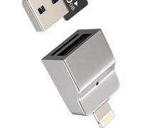 HDES-Adaptateur Lightning vers USB(2in1)pour IPhone 14 Micro SD Cartes Lecteur Câble 3.0 OTG TF Carte Lecteur Pour Apple MFI Certifié Clé Mémoire Carte Pour iPad Photo Clavier Externe Mémoire