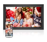 HDeye Cadre photo numérique WiFi de 15,6 ", écran tactile IPS 1280 x 800, mémoire 32 Go, rotation automatique, montage mural, configuration facile des photos et des vidéos immédiatement via