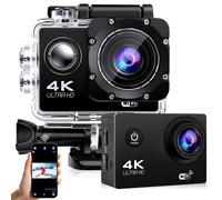 HDeye Caméra d'action sportive étanche 4K HD - pour le vélo, le ski, le snowboard + supports