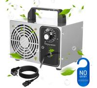 HDeye Générateur d'ozone 28000 mg/h | Désinfection professionnelle de l'air | Minuterie 0-60 min | Pour locaux, voitures & industrie | 110W | Manuel de sécurité inclus
