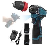 HDeye Perceuse sans balai 18V 2en1 au lithium, visseuse électrique 60Nm 2 outils sans fil pour l'installation de meubles à domicile Réparation électronique automobile