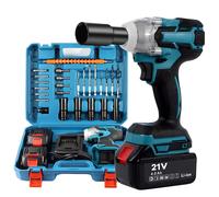 HDeye Perceuse sans fil 21V, moteur cuivre sans balais Perceuse à percussion, 2 batteries 4000mAh, avec lumière LED, 2 positions de couple