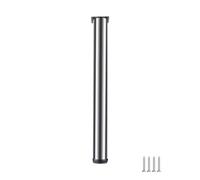 HDEYRSX 1 Pièces Pieds de Meuble Réglables,Pieds de Table en Acier Inoxydable 304,Pattes de Support en Métal pour Bureau,Canapé,Table Basse,Postes de Travail,avec Vis,Argent (120cm)