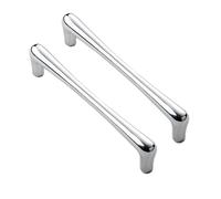 HDEYRSX 2 Pièces Poignées de Placard,Poignée de Meuble Cuisine,Alliage de Zinc,Boutons de Porte Chambre Armoire Poignées Bouton d'armoire Tiroir Tirette,avec Vis (Entraxe 96mm,Argenté-A)