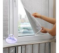 HDEYRSX Film de Protection Solaire Anti Regard,Isolant Thermique en Film Aluminium a Double Face 8mm,Film de Réfléchissant pour Fenêtre,avec Ventouse,Réutilisable,Personnalisable (70cm x 105cm)