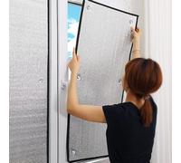 HDEYRSX Isolant Thermique en Film Aluminisé a Double Face Résistant pour Réflecteur Radiateur de Chaleur,Rideau Occultant Opaque Anti Regard pour Fenetre,Maison,avec Ventouse (35cm x 115cm)