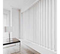 HDEYRSX Kit Complet Store à Lamelles Verticales,Store Verticaux Occultant,Rideau Coulissant pour Fenêtres et Portes,Pare-Soleil,Brise-Vue,AVCE Accessoires,Personnalisable (120cm x 150cm,White)