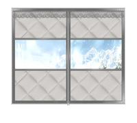 HDEYRSX Kit de film d'isolation thermique pour fenêtre,Rideaux Anti Froid Imperméable Coupe-Vent pour l'hiver,Bloque le froid de fenêtre,avce Ruban adhésif,Personnalisable (150cm x 120cm,Gris)