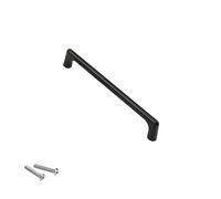 HDEYRSX Lot de 1 Poignee de Meuble Cuisine Poignée pour Placards de Porte,Bouton de Tiroir Chambre Meubles Tirer,pour Commode,Armoire,Penderies,avec Vis (Entraxe 128mm,Noir)