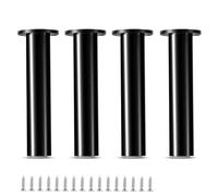 HDEYRSX Lot de 4 Pieds de Meubles Réglables,Pattes de Table en Acrylique,Jambes de Canapé,Pieds de Support en Fixation pour Armoire,Lit,Table Basse,Bureau,Chaise,avec Vis (10cm,Noir)