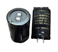 HDFMZLJAZ Lot de 2 condensateurs électrolytiques for Filtre Audio 10000 UF 50 V 35 x 56 mm