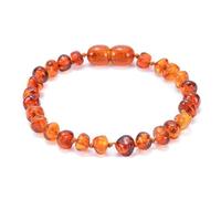 HDGSAFD 1 bracelet d'ambre - Bracelet de bijoux - Ambre irrégulier - Bracelet de cheville givré - Bracelet de perles unisexe - Bijoux en pierres précieuses