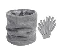 HDGSAFD 1 Cache-Cou Tricoté Et 1 Paire De S Thermiques, Cache-Cou, Cache-Cou Coupe-Vent, Cache-Cou Doux Et Élastique