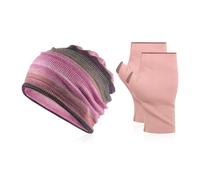 HDGSAFD 1 Chapeau Chaud Et 1 Paire De S Chauds À Bout Ouvert, Accessoires De Réchauffement D'Hiver, Capuche Élastique Coupe-Vent, Bonnet En Tricot Doux