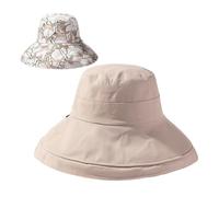 HDGSAFD 1 Chapeau Seau Double Face, Chapeau De Soleil Extérieur, Chapeau Seau À Large Bord, Chapeau De Soleil Imprimé pour Femme, Chapeau De Voyage De Plage D'Été, Chapeau Seau Réversible