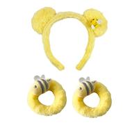 HDGSAFD 1 Morceau De Bande d'abeille Et 2 Bagues De Cheveux, Accessoires De Cheveux De Dessins Animés Mignons, Accessoires De Cheveux en Peluche, Accessoires De Vêtements.
