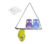 HDGSAFD 1 Morceau De Chouette Suspendue Et 1 Morceau De Crochet Transparent, Décoration De Fenêtre, Décoration Créative, Décoration De Jardin.