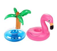 HDGSAFD 1 Morceau De Cocotier De Coco-Camarade Gonflable Et 1 Morceau De Caboteur Gonflable Flamant, Caboteur Flottant d'eau, Fournitures De Fête De Piscine, Caboteur Créatif.