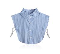 HDGSAFD 1 Morceau De Faux Collier À Rayures Bleues, Col De Chemise Décontractée Personnalisé, Faux Col Amovible, Col De Chemise Élé Classique, Col Décoratif De Vêtements.
