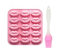 HDGSAFD 1 Moule Lèvre Silicone et Pinceau, Moule Créatif Amusant, Outils de Cuisson