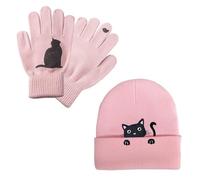HDGSAFD 1 Paire De S À Motif De Chat Et 1 Bonnet Tricoté Pour Chat, S Tricotés Mignons, Produits D'Hiver Chauds, S Pour Femmes