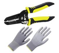 HDGSAFD 1 Pince À Dénuder Et 1 Paire De S D'Assurance du Travail, Pinces À Câble De Précision, S Antistatiques Résistants À l'usure, Outils Multifonctions pour Appareils Électroménagers.