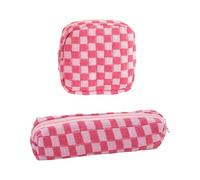 HDGSAFD 1 Porte-Monnaie en Damier Et 1 Trousse, Petit Portefeuille Portable, Sac De Rangement pour Cartes-Clés, Sac De Rangement pour Papeterie D'Étude.